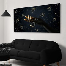 Evine Moda Eli Boyalı Kadın Tek Parça Kanvas Canvas Tablo Tablo