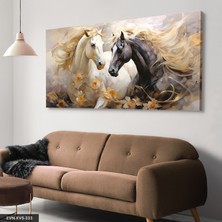 Evine Moda Asil Atlar Tek Parça Kanvas - Canvas Tablo