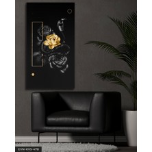 Evine Moda Gold Gül ve Yılan Tek Parça Kanvas - Canvas Tablo