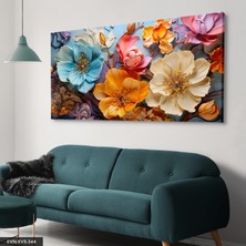 Evine Moda Renkli Çiçekler Tek Parça Kanvas - Canvas Tablo