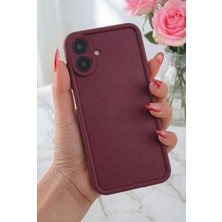 Fibaks Galaxy A07 Kılıf Kamera Korumalı Yumuşak Dokulu Darbe Emici Bordo Silikon Kapak