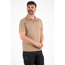 Taktik Kısa Kollu Yakalı Unisex Tişört | Cep Detaylı | Esnek Kumaş | Outdoor ve Spor Kullanım Için