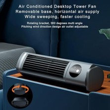 USB Şarjlı Sessiz Kule Tipi Masaüstü Mini Fan 3 Kademe Ofis Tipi Soğutucu Kule Fanı
