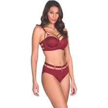 Le Jardin 5045 Laura Basic Cup Şerit Detaylı Sütyen Külot Takımı EKRU