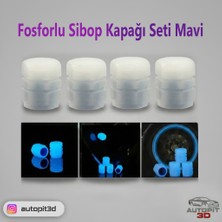 AutoPit 3D Fosforlu Sibop Kapağı Seti (Mavi)