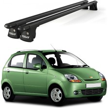Today Auto Trio-I Chevrolet Spark (2010-2015) Uyumlu Siyah Kilitli Ara Atkı 120CM Port Bagaj Tavan Barı