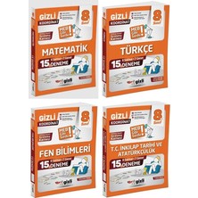 Gizli Yayınları Gizli 2026 8. Sınıf Lgs Matematik + Türkçe + Fen + Inkılap Deneme - Meb Gibi Sordu Seti 4 Kitap