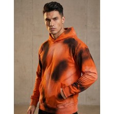 Unique Core Batik Desenli Kapşonlu Sweatshırt