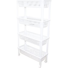 MiraLive 4 Katlı Düzenleyici  - Raf Ünitesi Tekerlekli 510X205X945MM (K95)