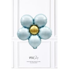 Pekshop Retro Mavi Papatya Folyo Balon