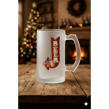 Sartre Art Beer Sold Tasarımlı Buzlu Cam Bira-Meşrubat Bardağı