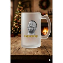 Sartre Art Arka Sokaklar Mesut Komser Tasarımlı Buzlu Cam Bira-Meşrubat Bardağı