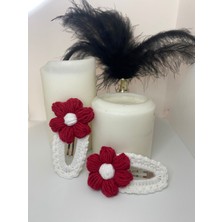 El Yapımı Papatya Desenli Çıtçıt Örgü Toka