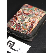 Pujiva Kilim Desenli Terme, Etnik Desenli, Şeffaf, Zarif ve Dayanıklı, Akardion Cüzdan, Kartlık