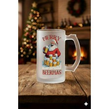 Sartre Art  Merry Beermast Tasarımlı Buzlu Cam Bira-Meşrubat Bardağı