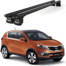 Today Auto Trio-Iı Kia Sportage (2010 -2014) Uyumlu Siyah Kilitli Ara Atkı 135CM Port Bagaj Tavan Barı