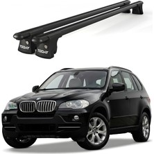 Today Auto Trio-Iı Bmw X5 (2006-2013) Uyumlu Siyah Kilitli Ara Atkı 135CM Port Bagaj Tavan Barı
