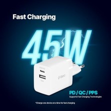 Smartcharger Duo Pd 45W Seyahat Hızlı Şarj Aleti Usb-C+Usb-A 2SCP02B