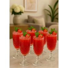 Yzhome 6 Lı Kristal Cam Kahve Yanı Bardağı Kokteyl Meşrubat Bardağı Bardak 180ML