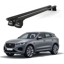 Today Auto Trio-Iı Jaguar F-Pace (2016 ve Sonrası) Uyumlu Siyah Kilitli Ara Atkı 135CM Port Bagaj Tavan Barı