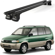 Today Auto Trio-I Mazda Mpv (1997-1999) Uyumlu Siyah Kilitli Ara Atkı 135CM Port Bagaj Tavan Barı