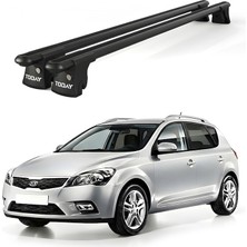 Today Auto Trio-I Kia Cee'd Kombi (2007-2012) Uyumlu Siyah Kilitli Ara Atkı 120CM Port Bagaj Tavan Barı