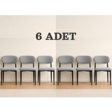 JoyMassa Polo Sandalye 6 Adet Siyah Ayaklı