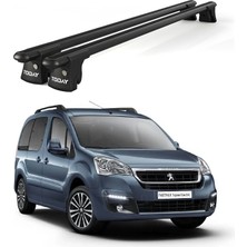 Today Auto Trio-I Peugeot Partner (2008 ve Sonrası) Uyumlu Siyah Kilitli Ara Atkı 135CM Port Bagaj Tavan Barı