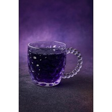 Yzhome 6 Lı Cam Kulplu Desenli Kupa Meşrubat Kokteyl Bardak 300ML