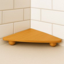 Erkugo Bambu Top Ayaklı Üçgen Stant, Bambu Sunumluk (21X40)