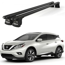 Today Auto Trio-Iı Nissan Murano (2008 ve Sonrası) Uyumlu Siyah Kilitli Ara Atkı 120CM Port Bagaj Tavan Barı