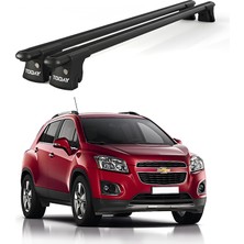Today Auto Trio-I Chevrolet Trax (2013 ve Sonrası) Uyumlu Siyah Kilitli Ara Atkı 120CM Port Bagaj Tavan Barı
