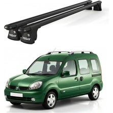 Today Auto Trio-I Renault Kangoo (1997-2007) Uyumlu Siyah Kilitli Ara Atkı 120CM Port Bagaj Tavan Barı