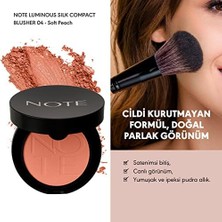 Note Luminous Silk Compact Blusher 04 Soft Peach Toz Allık İpeksi Doğal Doku ile Cilt Tipine Uygun