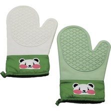 Go İthalat Silikon - Renkli Fırın Eldiveni Isı Geçirmez Içi Bezli (5381)