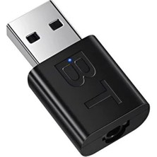 Bluetooth 5.0 Ses Alıcı Kablosuz Dönüştürücü Bluetooth Adaptörü 2'si 1 Arada Bluetooth Verici ve 3.5mm Ses Kablolu Alıcı