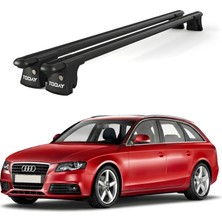 Today Auto Trio-Iı Audi A4 Avant (2008-2011) Uyumlu Siyah Kilitli Ara Atkı 120CM Port Bagaj Tavan Barı