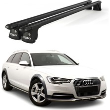 Today Auto Trio-I Audi A6 Allroad (2012 ve Sonrası) Uyumlu Siyah Kilitli Ara Atkı 120CM Port Bagaj Tavan Barı