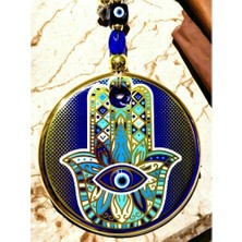 Pazarcan Yaldızlı Renk Fatma Ana Eli Duvar Süsü Cam Duvar Dekoru