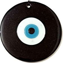 Pazarcan Nazar Boncuklu 16 Santimetre El Yapımı Siyah Duvar Süsü Nazarlık