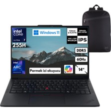 Lenovo Thinkpad E14 G7 Ultra 7-255H 16-Gbddr5 512 GB Intel Arc Graphics 14" Windows 11 Home + Hmf Sırt Çantası 21SX007HTXHMF16