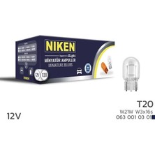Niken Nıken 0630010301 - Nıken T20 Dipsız Ampul 93 W21W W3X16S 12V 10LU