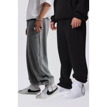 Vladivosto Paçası Stoperli Bol Kalıp Salaş Rahat Overisize Baggy Normal Bel Büyük Beden Eşofman Altı