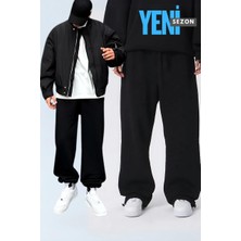 Vladivosto Paçası Stoperli Bol Kalıp Salaş Rahat Overisize Baggy Normal Bel Büyük Beden Eşofman Altı