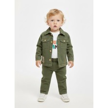 Butik Erkek Bebek - Çocuk Blezer Ceketli 3'lü Takım Alt - Üst Takım