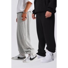 Vladivosto Paçası Stoperli Bol Kalıp Salaş Rahat Overisize Baggy Normal Bel Büyük Beden Eşofman Altı