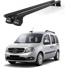 Today Auto Trio-I Mercedes-Benz Citan (2013 ve Sonrası) Uyumlu Siyah Kilitli Ara Atkı 135CM Port Bagaj Tavan Barı