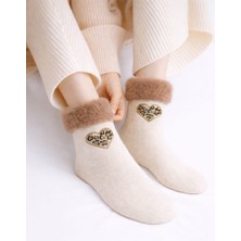 Gigi Giyim Peluş Kürk Bilekli Kadın Çorap