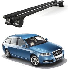 Today Auto Trio-Iı Audi A6 Avant (2005-2010) Uyumlu Siyah Kilitli Ara Atkı 120CM Port Bagaj Tavan Barı