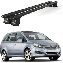 Today Auto Trio-Iı Opel Zafira B Mpv (2005-2014) Uyumlu Siyah Kilitli Ara Atkı 120CM Port Bagaj Tavan Barı